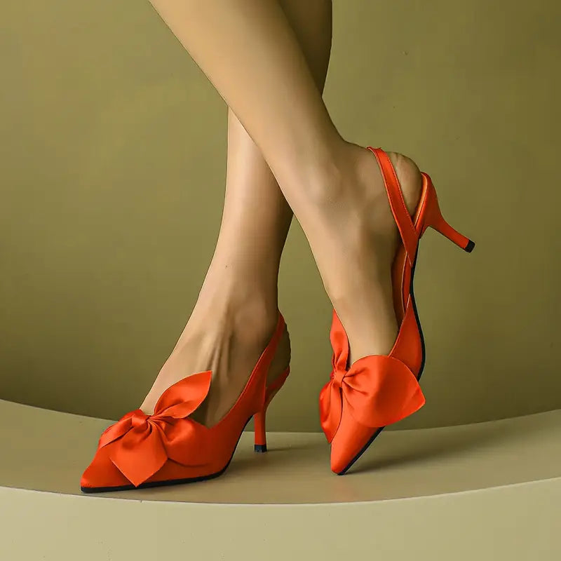 Magna Vibrant Red Pointed-Toe Stiletto Heel Sandals
