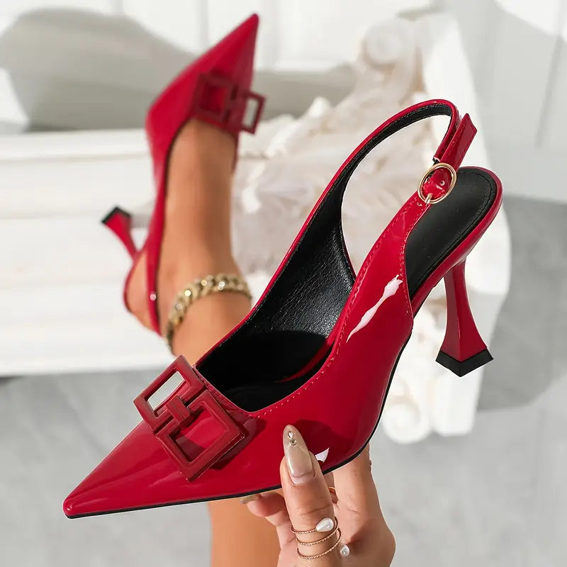 Magna Glossy Faux Heels
