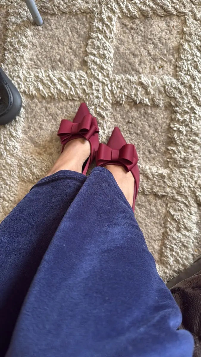 Magna Elegant Bow-Adorned Pointed-Toe Stiletto Heels