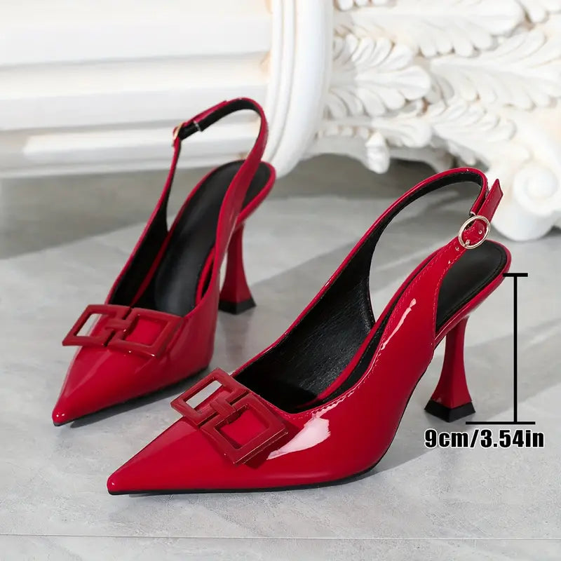 Magna Glossy Faux Heels